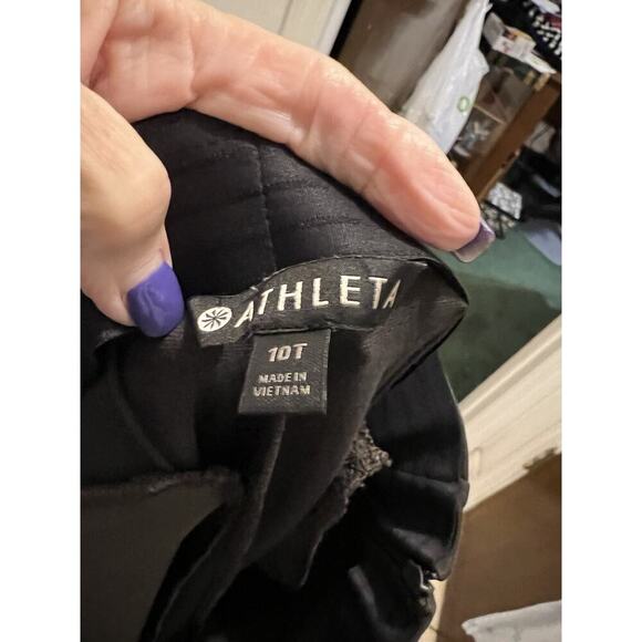 Athleta Gray Sienna Skinny Pants Straight Leg Knit Pants Sz 10T Career Business - Picture 6 of 9